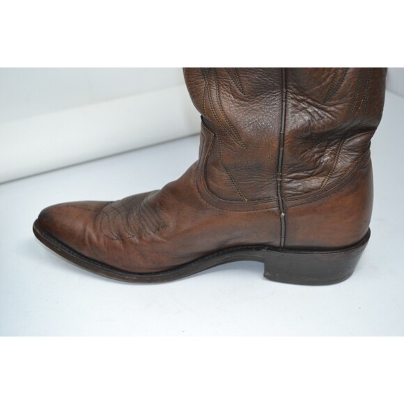 Frye Bruce Pull On 3487688 Dark Brown Men’s Cowboy Western Leather Boot Sz 10 B - Picture 11 of 16